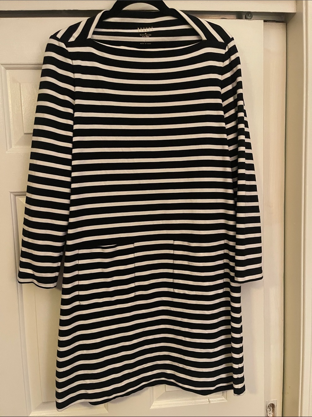 kate spade Black and White Striped Women’s Dress